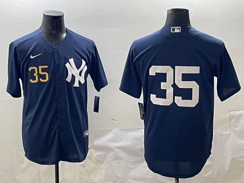 Men New York Yankees #35 No Name Black Game 2025 Nike MLB Jersey style 3163->new york yankees->MLB Jersey